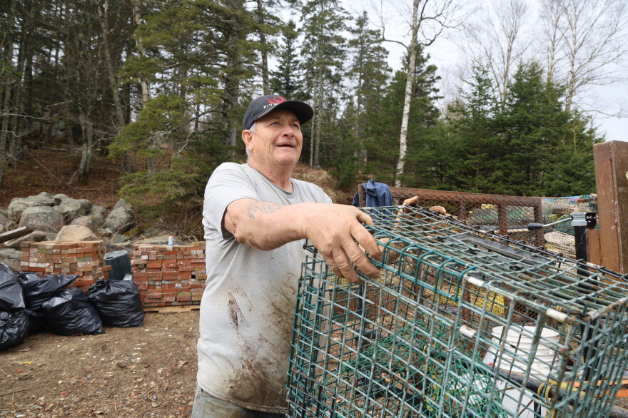 Fishermen have recycled thousands of old lobster traps on